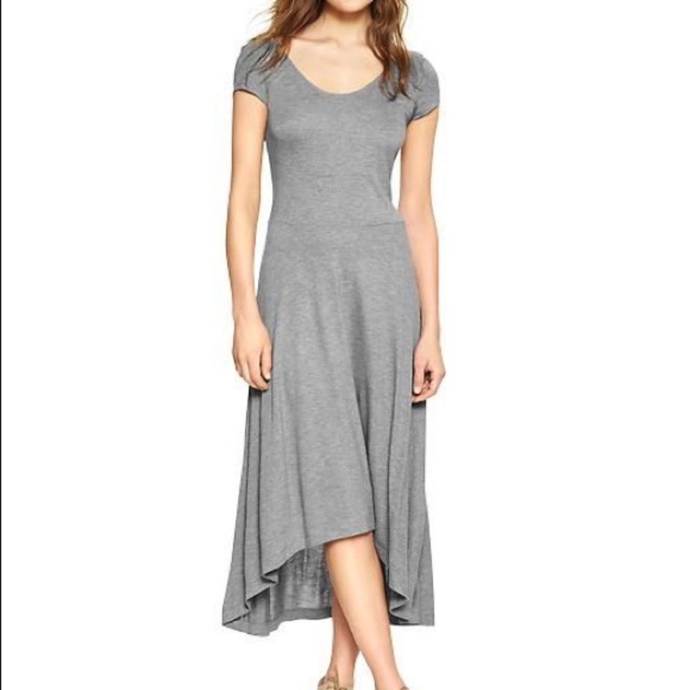 Gap ballet neck hi-low maxi dress